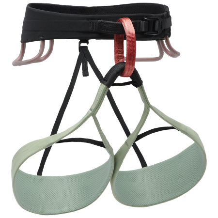 Imbracatura da arrampicata da donna Black Diamond W Solution Harness verde chiaro/nero Desert Sage