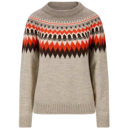 Maglione da donna Dale of Norway Losna Fem Sweater beige/rosso Birch Melange Coffee