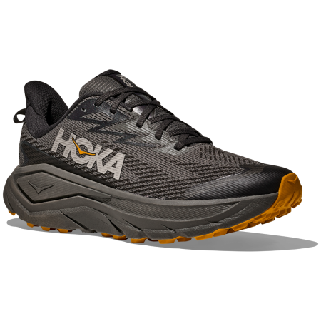 Scarpe da uomo Hoka M Challenger 8 Gtx grigio/giallo Asphalt Grey / Varsity Yellow