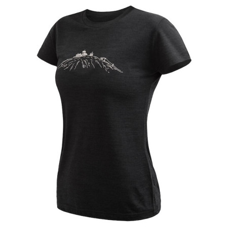 Maglietta sportiva da donna Sensor Merino Cordura Peak nero černá