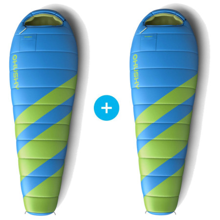 Set di sacchi a pelo Husky Set spacáků Husky Mantilla -5° verde/blu