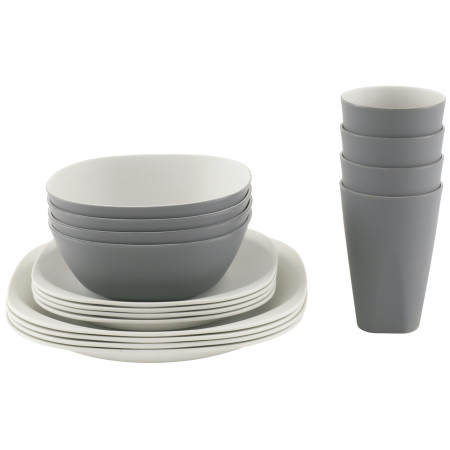 Set di stoviglie Outwell Gala 4 Person Dinner Set 2023 grigio Grey & Sand