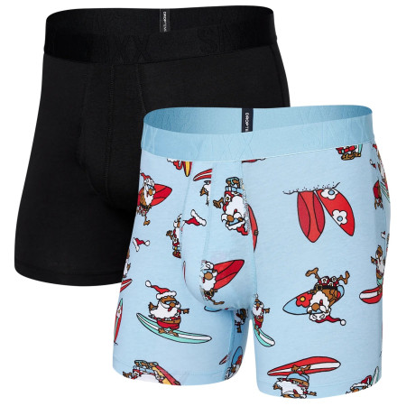 Boxer Saxx Droptemp Cooling Cotton Bb Fly 2Pk blu/nero surfs up/black