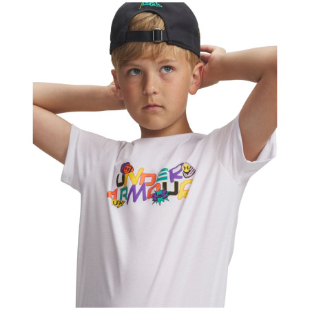 Maglietta sportiva per bambini Under Armour UA B Patch Pack Wm SS White