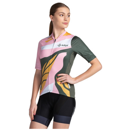 Maglietta da ciclismo da donna Kilpi Ritael rosa/verde dark green