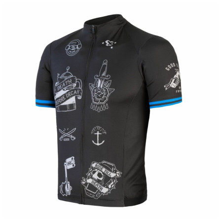Maglia da ciclismo da uomo Sensor Cyklo Tour nero black tatoo