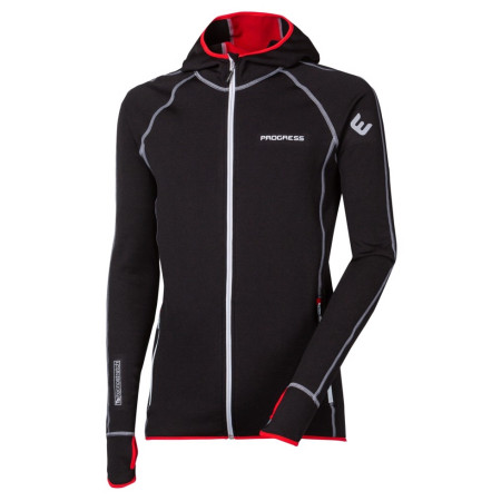 Felpa da uomo Progress TS Torez Hoody 17CG nero/rosso Black/Red