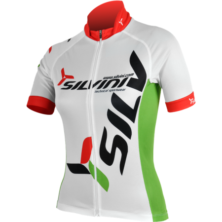 Maglia da ciclismo per donna Silvini Team WD258 bianco White
