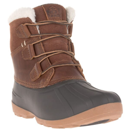 Stivali da neve da donna Kamik Simona Mid nero/marrone Tan