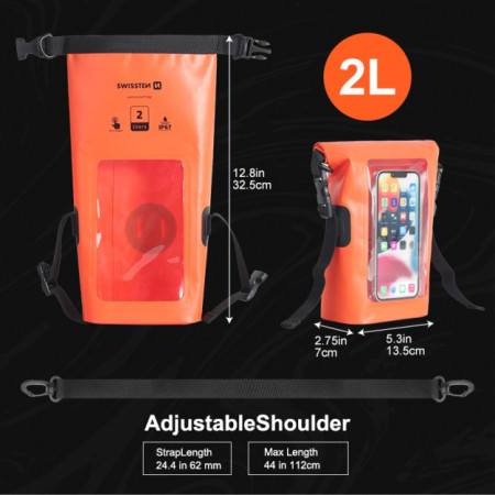 Custodia impermeabile Swissten WATERPROOF ORANŽOVÉ (2L)