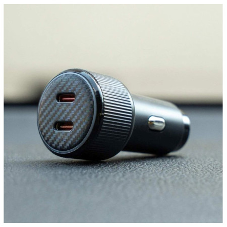 Adattatore Swissten Car Charger 2X USB-C PD, 50W + cabel USB-C / USB-C, 1 m