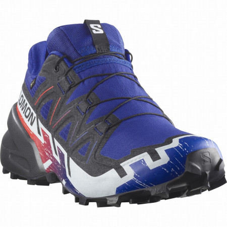 Scarpe da uomo Salomon Speedcross 6 Gore-Tex Equipe blu/rosso Surf The Web / Fiery Red / White