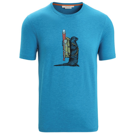 Maglietta da uomo Icebreaker Men Central Classic SS Tee Otter Paddle blu Geo Blue