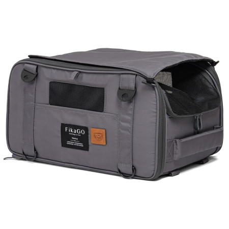 Borsa da trasporto per cani FikaGo Truffle grigio Grey