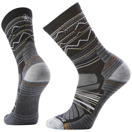 Calze Smartwool Hike Light Cushion Mountain Range Crew nero/grigio CHARCOAL/LIGHT GRAY