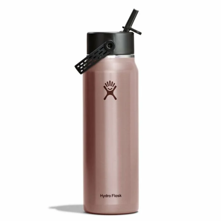 Thermos Hydro Flask 32 Oz Lightweight Wide Flex Straw Cap rosa Quartz