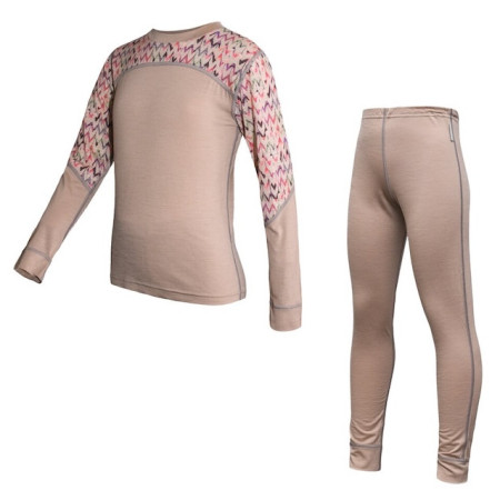 Set sportivo per bambini Sensor Merino Impress Set Beige beige Beige