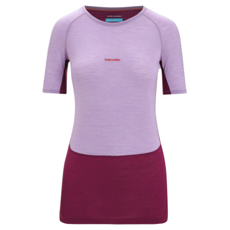 Maglietta sportiva da donna Icebreaker Women 125 ZoneKnit™ SS Crewe rosa/viola Purple Gaze/Go Berry/Cb