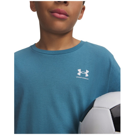Maglietta da bambino Under Armour B SPORTSTYLE LC SS Blue