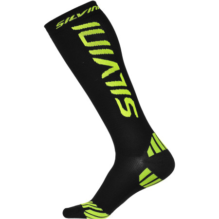 Calze a compressione Silvini Casalone UA562 nero/giallo Black/Neon