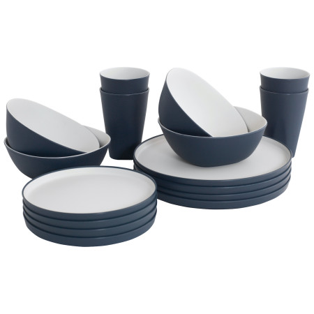 Set di stoviglie Outwell Gala 4 Person Dinner Set blu scuro Navy Night