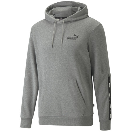 Felpa da uomo Puma ESS+ Tape Hoodie TR grigio gray