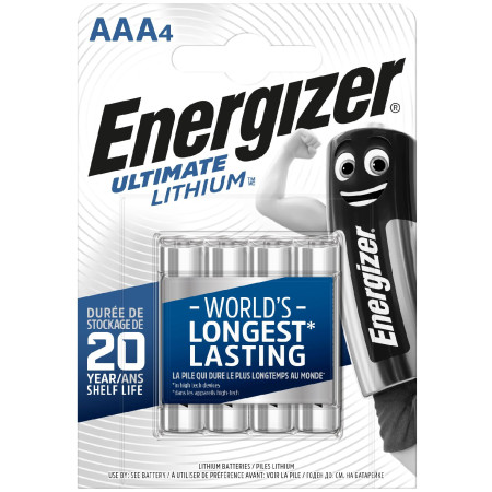 Batterie Energizer Ultimate lithium AAA/4 argento