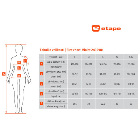 Maglia da ciclismo per donna Etape Violet