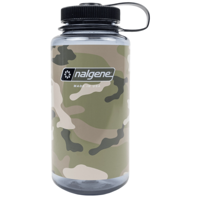 Borraccia Nalgene Wide Mouth Camo Print 1000 ml grigio/nero Gray w/Black Camo