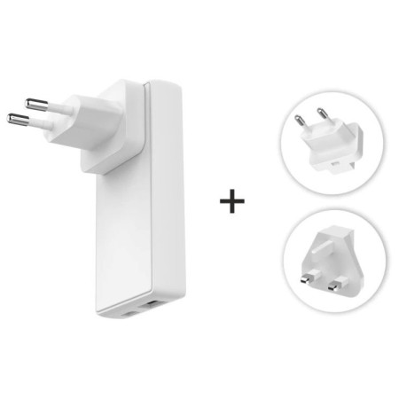 Adattatore Swissten World Travel Charger 45W GaN USB-C + USB-A