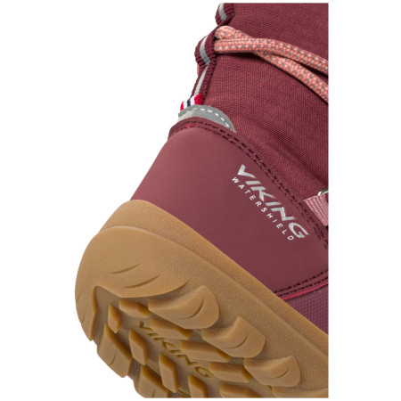 Stivali invernali per bambini Viking Outdoor Footwear Birch Barefoot Warm WP Pull-on Wine