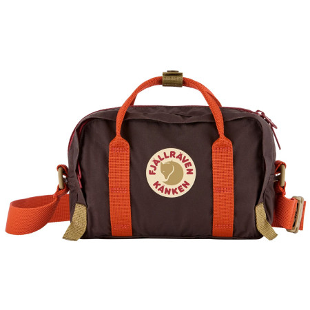 Borsa a spalla Fjällräven Kånken Koncept Crossbody nero/rosso Black Oak-Rowan Red