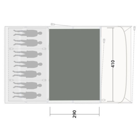 Tappeto per tenda Outwell Cozy Carpet Charleston 7 Air TC