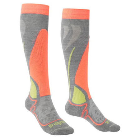 Calzettoni Bridgedale Ski Junior Racer Denim grigio/verde grey/neon/323