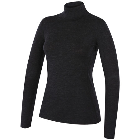 Maglione con collo alto da donna MOOA MerinoSilk Collar 160 nero black melange
