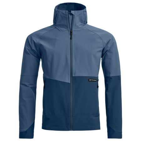 Giacca softshell da uomo Ortovox Venet Softshell Hooded Jacket blu Light Nunatak