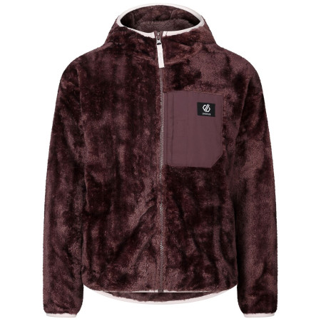 Felpa da bambino Dare 2b Powder Fleece Hucklbr/PkHz rosso scuro Hucklbr/PkHz