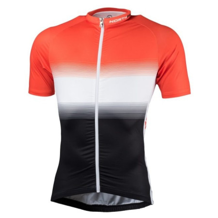 Maglia da ciclismo da uomo Northfinder Valentino nero/rosso Bloodkred