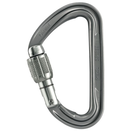Moschettone Petzl Spirit Screw Lock grigio