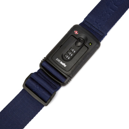 Cinghia con serratura Pacsafe Strapsafe 100 Luggage Strap blu