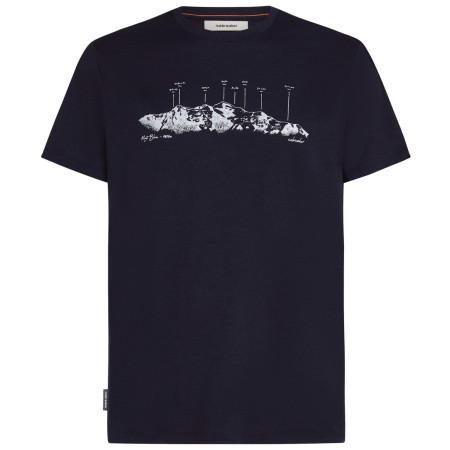 Maglietta da uomo Icebreaker Men Merino 150 Tech Lite SS Tee The Peaks blu scuro Midnight Navy