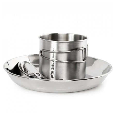Set da pranzo GSI Outdoors Glacier Stainless 1 Person Set