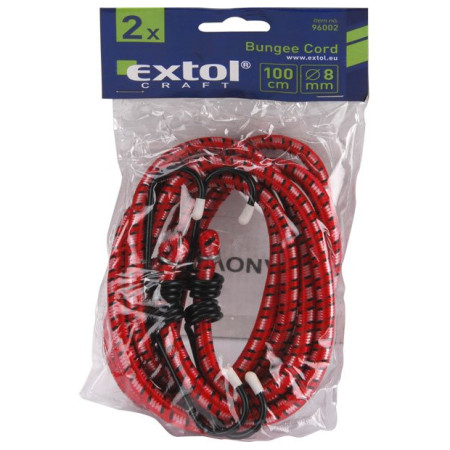 Corda elastica Extol Gommino di bloccaggio con ganci 100cm x 8