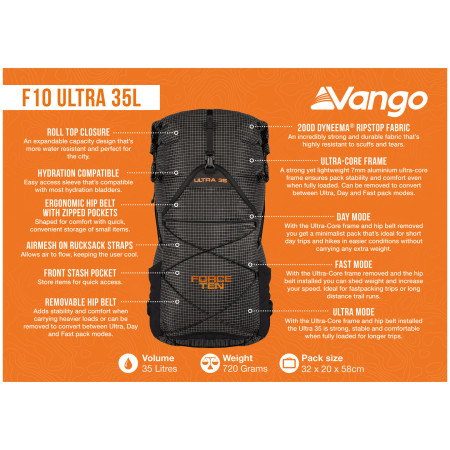Zaino da trekking Force Ten Ultra 35L