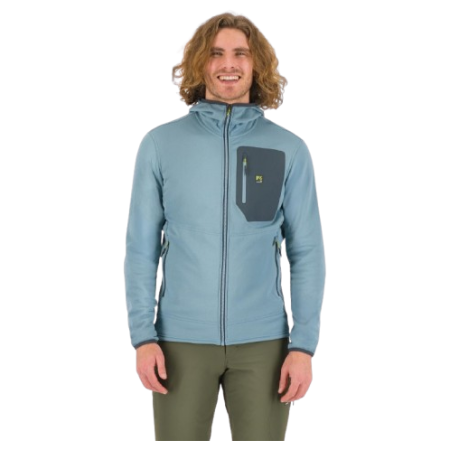 Felpa da uomo Karpos Antermoia Hd Fleece azzurro SMOKE BLUE/WOODL.GRAY