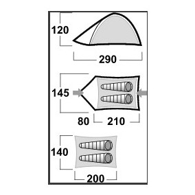 Tenda da trekking Husky Bizam 2 Army