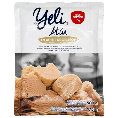 Cibo da viaggio Yeli Tonno a pezzi in olio di semi di girasole (500 g)
