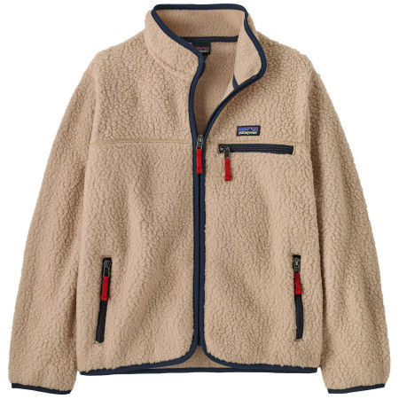 Felpa da bambino Patagonia K's Retro Pile Jacket - Valley Khaki beige/blu Valley Khaki