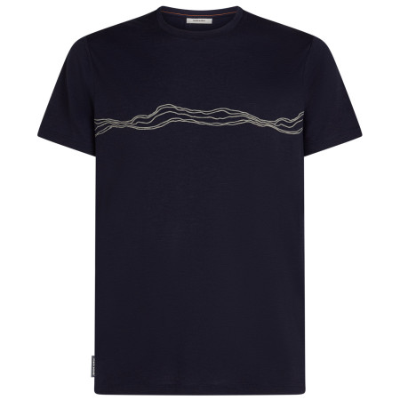 Maglietta da uomo Icebreaker Men Merino 150 Tech Lite SS Tee Mountain Pulse blu scuro Midnight Navy