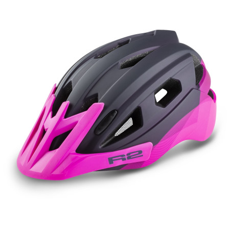 Casco da ciclismo R2 Wheelie nero/viola purple